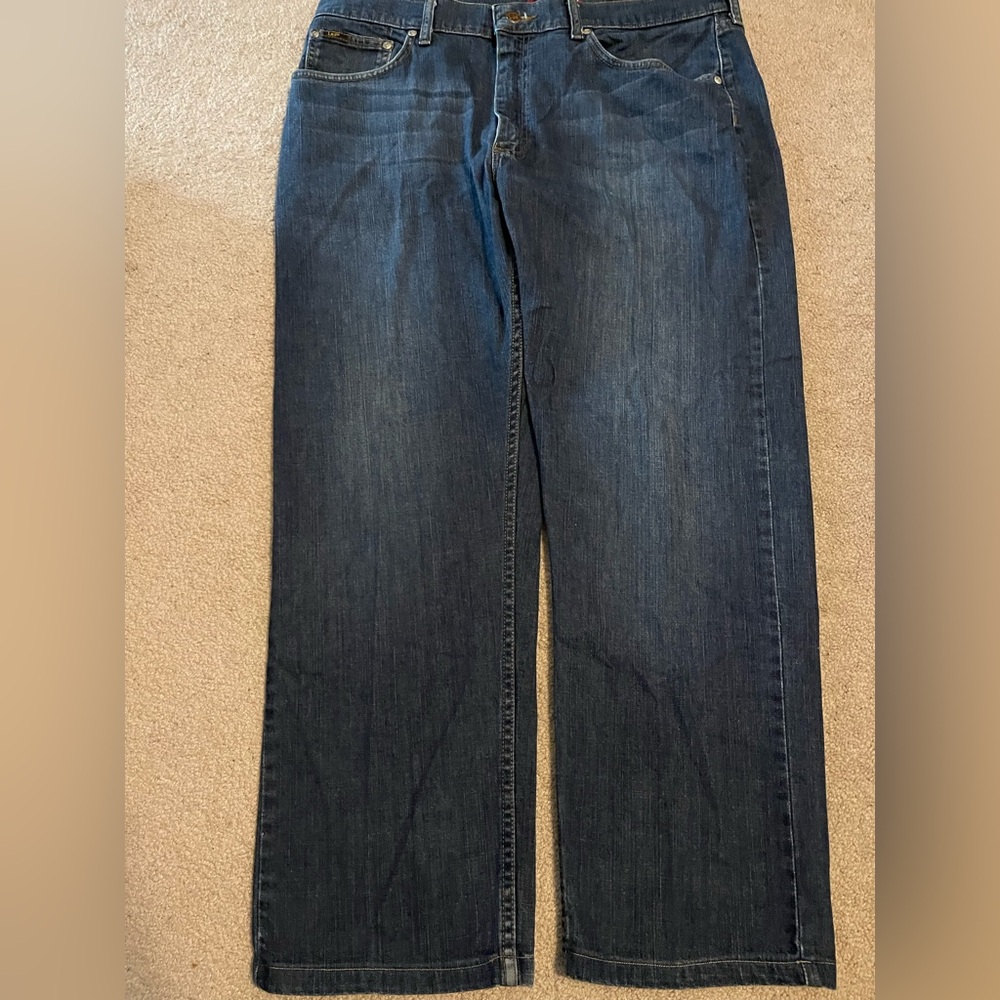 “Lee” Men’s Premium Select: Blue Denim Jeans- Size: 38 x 30